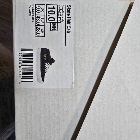 Vans Skate Half Cab Navy / Burgundy VN0A2Z34YY3 Skateboarding Shoes MENS 10 NEW - Picture 8 of 15